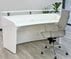 Modern High Gloss White Curved Reception Desk