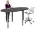 Oval Standing Height Conference Tables in 5 Colors - 8' Length- See Other Sizes