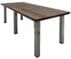 Solid Wood Rectangular Conference Table in Chocolate with Industrial Steel Legs - 8' x 3'