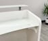 2-Person Modern High Gloss White Curved Reception Desk