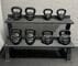 8-Piece Monkey Head Cast Iron Kettlebell Set w/ Storage Rack