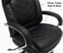 500 Lbs. Capacity Executive Black Leather Big & Tall Chair with Herringbone Stitching
