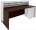 Custom 7'W Reception Desk w/Glass Counter