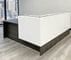 Emerge L-Shaped Glass Top Reception Desk with ADA Surface