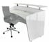 Modern High Gloss White Curved Reception Desk