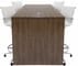 Team Standing Height Meeting Table in Modern Walnut
