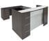 U-Shaped Glass Front Reception Desk