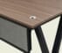 Urban Walnut Steel V-Leg Rectangular Front U-Shaped Desk with Hutch
