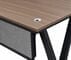 Urban Walnut Steel V-Leg Rectangular Front U-Shaped Desk