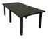 8' Charcoal Rectangular Table w/6 Black Chairs - Conference Set