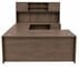 Columbia Walnut Rectangular U-Shaped Workstation w/Hutch - 71