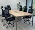 8' Contrasts Rustic Conference Table w/ 6 LineaForm Ergo Mesh Chairs Set