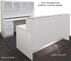 Emerge Glass Top U-Shaped Reception Workstation w/Drawers, Hutch, & LED Light - 71