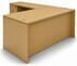 Maple L-Shaped Rectangular Managers Desk w/6 Drawers
