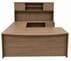 Urban Walnut Conference U-Shaped Workstation w/Hutch - 71