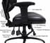 Antimicrobial Vinyl 24/7 400 lb. Cap. Multi-Shift Chair w/Mesh Back & Headrest