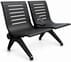 Ascend Steel Public Seating Series - 2-Seat Beam Seater in Black Shadow