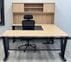 Beaumont Steel V-Leg Rectangular Front U-Shaped Desk with Hutch