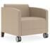 Fremont 500 lbs Guest Chair on Casters in Standard Fabric or Vinyl