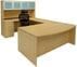 Maple Conference U-Shaped Workstation with Hutch