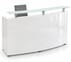 Modern High Gloss White Curved Reception Desk