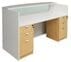 White & Woodgrain Rectangular Reception Desk