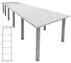 15' x 4' Post Leg Conference Table