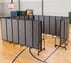 21'W x 6'H Fabric Folding Mobile Room Divider