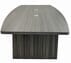 8' Charcoal Boat Shaped Conference Table