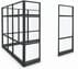 8' x 8' x 7'H Clear Glass Modular Office w/ Black Frame - Add-on Cubicle
