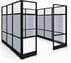 9' x 9' x 7'H Modular Office w/ Sound Absorbing PET Panels & Glass Clear Front Panels - Starter