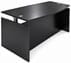 Black Adjustable Height Bow Front Desk