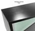 Black Reception Desk w/Frosted Glass Panel