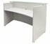 Curved Glass Top Reception Desk in Charcoal or White - 5' Wide