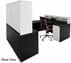 Emerge Glass Top U-Shaped Reception Workstation w/Drawers, Hutch, & LED Light - 71
