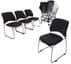 300 lb. Capacity Black Premium Padded Ganging Stack Chair