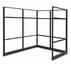 6' x 6' x 7'H Clear Glass Modular Office w/ Black Frame - Add-On Cubicle 