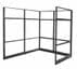 6' x 6' x 7'H Clear Glass Modular Office w/ Black Frame - Add-On Cubicle 