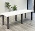 8' x 3' Rectangular Meeting Room Table w/ Raw Steel Legs