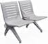 Ascend Steel Public Seating Series - 2-Seat Beam Seater in Gray Mist