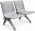 Ascend Steel Public Seating Series - 2-Seat Beam Seater in Gray Mist