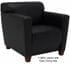 Black Leather Reception Seating - Club Chair