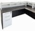 Emerge Glass Top Wrap Around Two-Person U-Shaped Lobby Desk with ADA Surface