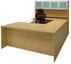 Maple Laminate Straight Front U-Workstation w/Hutch