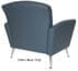 Mid-Century Style Vinyl Lounge Seating Series - Lounge Chair with Chrome Legs