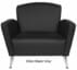 Mid-Century Style Vinyl Lounge Seating Series - Lounge Chair with Chrome Legs