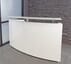 Modern High Gloss White Curved Reception Desk