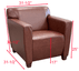 Saddle Brown Leather Reception Seating - Club Chair