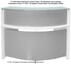 White 180° Half  Round Curved Glass Top Reception Desk
