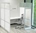 6' Long White Office Panel End Wall Set  - 7' Height